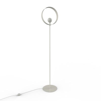 LUMICOM - NUCLEO MONO Lampadaire, 1X E27, max 42W, métal, blanc brillant, D.40cm H.170cm