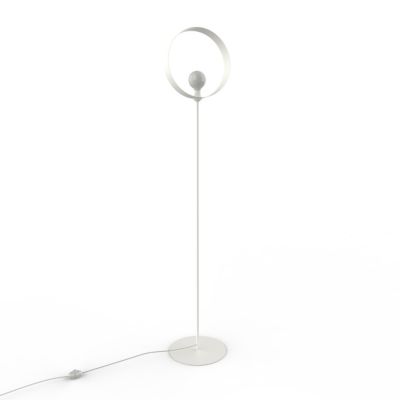 LUMICOM - NUCLEO MONO Lampadaire, 1X E27, max 42W, métal, blanc mat, D.40cm H.170cm
