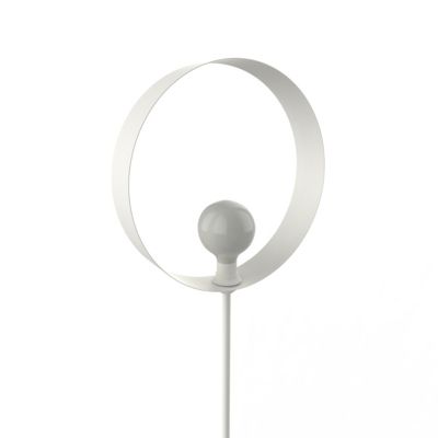 LUMICOM - NUCLEO MONO Lampadaire, 1X E27, max 42W, métal, blanc mat, D.40cm H.170cm