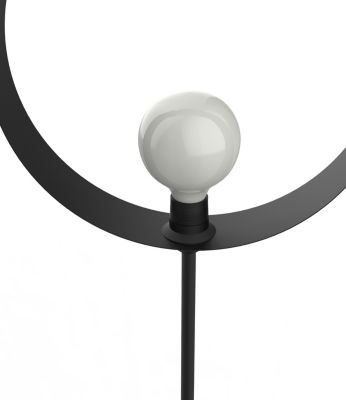 LUMICOM - NUCLEO MONO Lampadaire, 1X E27, max 42W, métal, noir mat, D.40cm H.170cm