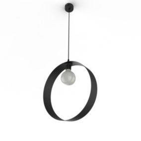 LUMICOM - NUCLEO MONO Suspension, 1X E27, max 42W, métal, noir mat, D.40cm