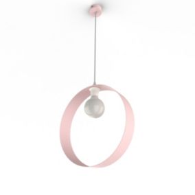 LUMICOM - NUCLEO MONO Suspension, 1X E27, max 42W, métal, rose, D.40cm