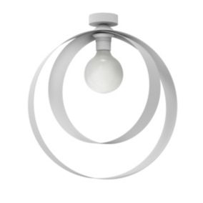 LUMICOM - NUCLEO Plafonnier, 1X E27, max 42W, métal, blanc mat, D.40cm