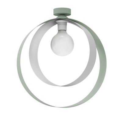 LUMICOM - NUCLEO Plafonnier, 1X E27, max 42W, métal, vert iceberg/blanc, D.40cm