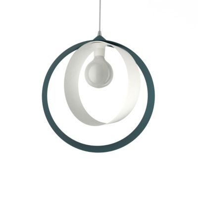 LUMICOM - NUCLEO Suspension, 1X E27, max 42W, métal, bleu méditerranéen/blanc, D.40cm