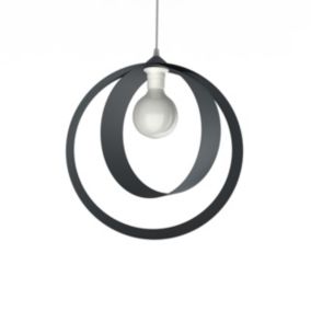 LUMICOM - NUCLEO Suspension, 1X E27, max 42W, métal, gris anthracite, D.40cm