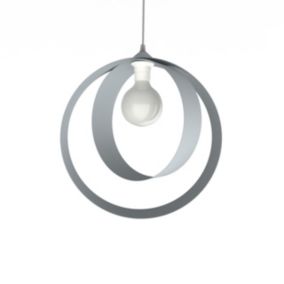 LUMICOM - NUCLEO Suspension, 1X E27, max 42W, métal, gris, D.40cm