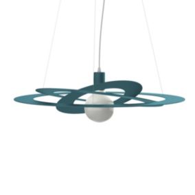 LUMICOM - ORBITAL Suspension, 1X E27, max 42W, métal, bleu méditerranéen, D.40cm