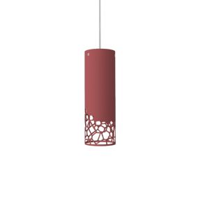 LUMICOM - ORGANIC Suspension, 1X E27, max 42W, métal, rouge cowhide, H30cm