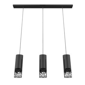 LUMICOM - ORGANIC Suspension, 3X E27, max 42W, métal, noir brillant, H30cm