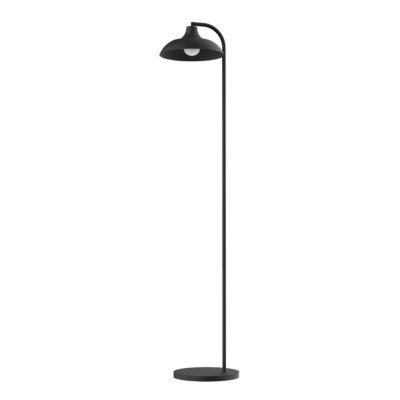 LUMICOM - PARIGINA Lampadaire, 1X E27, max 42W, métal, noir mat, D.30cm x H.165cm
