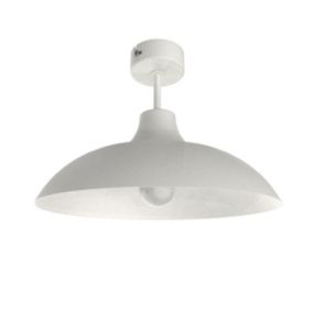 LUMICOM - PARIGINA Plafonnier, 1X E27, max 42W, métal, blanc mat, D.30cm