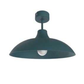 LUMICOM - PARIGINA Plafonnier, 1X E27, max 42W, métal, bleu méditerranéen, D.30cm