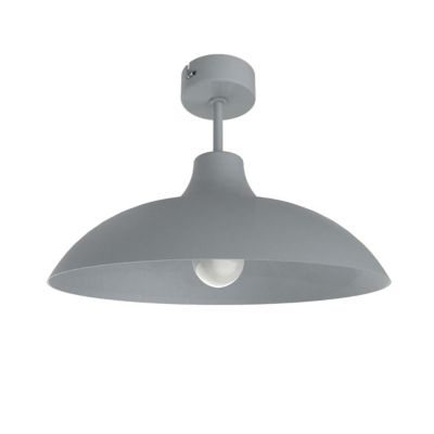 LUMICOM - PARIGINA Plafonnier, 1X E27, max 42W, métal, gris, D.40cm