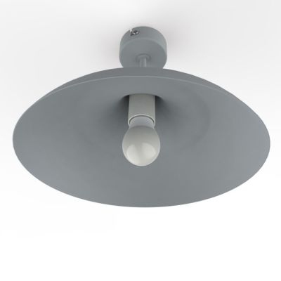 LUMICOM - PARIGINA Plafonnier, 1X E27, max 42W, métal, gris, D.40cm