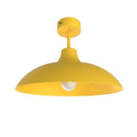 LUMICOM - PARIGINA Plafonnier, 1X E27, max 42W, métal, jaune, D.40cm