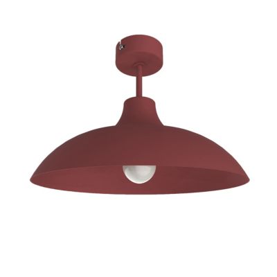 LUMICOM - PARIGINA Plafonnier, 1X E27, max 42W, métal, rouge cowhide, D.40cm