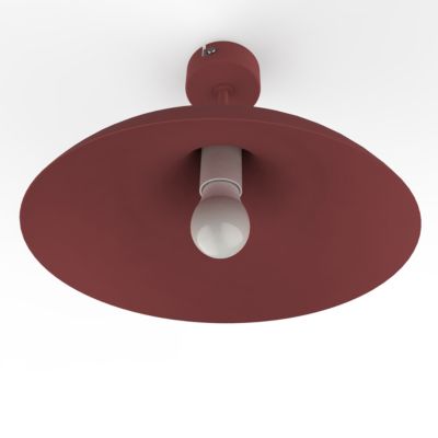 LUMICOM - PARIGINA Plafonnier, 1X E27, max 42W, métal, rouge cowhide, D.40cm