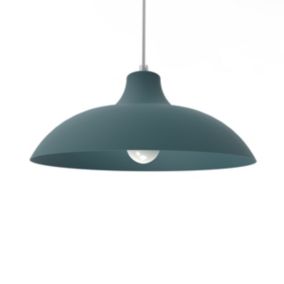 LUMICOM - PARIGINA Suspension, 1X E27, max 42W, métal, bleu méditerranéen, D.30cm