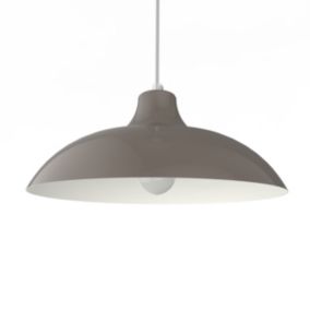 LUMICOM - PARIGINA Suspension, 1X E27, max 42W, métal, gris /blanc, D.30cm