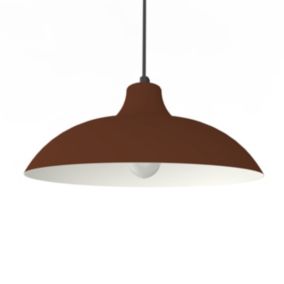 LUMICOM - PARIGINA Suspension, 1X E27, max 42W, métal, marron corten/blanc, D.30cm