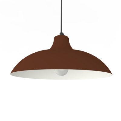 LUMICOM - PARIGINA Suspension, 1X E27, max 42W, métal, marron corten/blanc, D.40cm