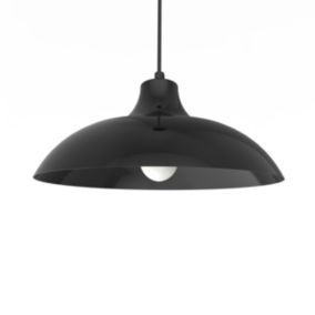 LUMICOM - PARIGINA Suspension, 1X E27, max 42W, métal, noir brillant, D.40cm