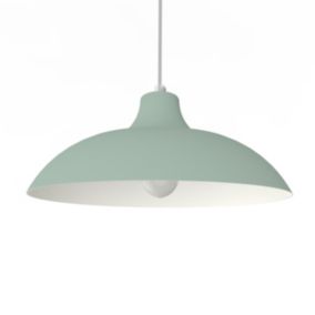 LUMICOM - PARIGINA Suspension, 1X E27, max 42W, métal, vert iceberg/blanc, D.30cm