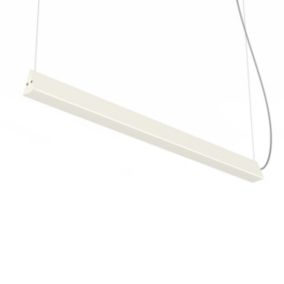 LUMICOM - PEAK 1X Suspension, STRIP LED, 17W/m, 3000K, metal, blanc brillant, L100cm