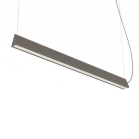 LUMICOM - PEAK 1X Suspension, STRIP LED, 17W/m, 4000K, métal, gris torturelle, L100cm