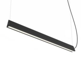 LUMICOM - PEAK 1X Suspension, STRIP LED, 17W/m, 4000K, métal, noir brillant, L100cm