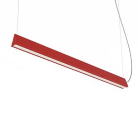 LUMICOM - PEAK 1X Suspension, STRIP LED, 17W/m, 4000K, métal, rouge brillant, L100cm