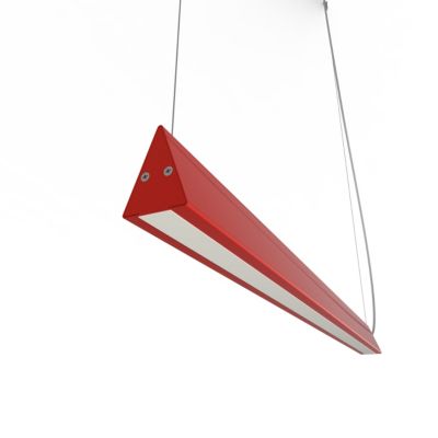 LUMICOM - PEAK 1X Suspension, STRIP LED, 17W/m, 4000K, métal, rouge brillant, L100cm