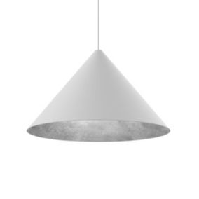 LUMICOM - PINOCCHIO Suspension, 1X E27, max 42W, métal, blanc/feuille argent, D.50cm