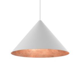 LUMICOM - PINOCCHIO Suspension, 1X E27, max 42W, métal, blanc/feuille cuivre, D.50cm