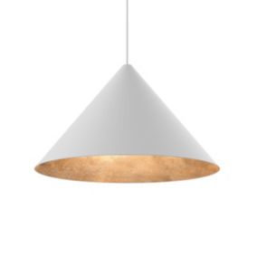 LUMICOM - PINOCCHIO Suspension, 1X E27, max 42W, métal, blanc/feuille d'or, D.50cm