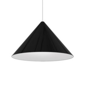 LUMICOM - PINOCCHIO Suspension, 1X E27, max 42W, métal, noir brillant/blanc, D.50cm