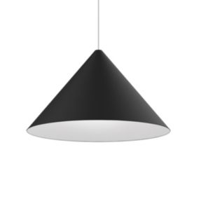 LUMICOM - PINOCCHIO Suspension, 1X E27, max 42W, métal, noir mat/blanc, D.50cm