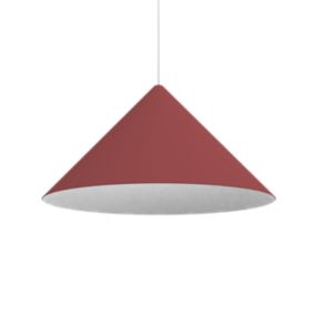 LUMICOM - PINOCCHIO Suspension, 1X E27, max 42W, métal, rouge cowhide/blanc, D.50cm