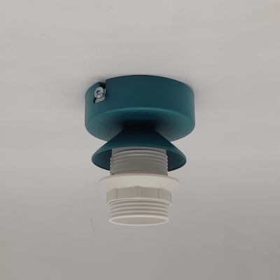 LUMICOM - PIUMA Plafonnier, 1X E27, max 42W, métal, bleu méditerranéen/blanc, D.60cm