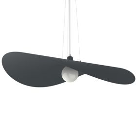 LUMICOM - PIUMA Suspension, 1X E27, max 42W, métal, anthracite, D.90cm