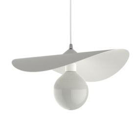 LUMICOM - PIUMA Suspension, 1X E27, max 42W, métal, blanc mat, D.40cm