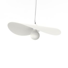 LUMICOM - PIUMA Suspension, 1X E27, max 42W, métal, blanc mat, D.60cm