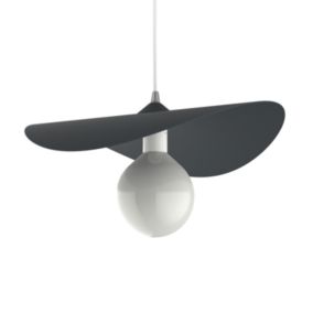 LUMICOM - PIUMA Suspension, 1X E27, max 42W, métal, gris anthracite, D.40cm