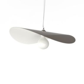 LUMICOM - PIUMA Suspension, 1X E27, max 42W, métal, gris /blanc, D.60cm