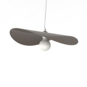 LUMICOM - PIUMA Suspension, 1X E27, max 42W, métal, gris , D.60cm