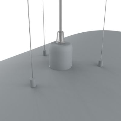 LUMICOM - PIUMA Suspension, 1X E27, max 42W, métal, gris, D.90cm