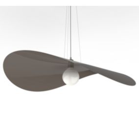 LUMICOM - PIUMA Suspension, 1X E27, max 42W, métal, gris tourterelle brillant, D.90cm