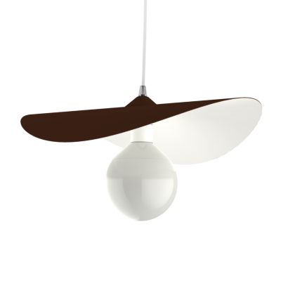 LUMICOM - PIUMA Suspension, 1X E27, max 42W, métal, marron corten/blanc, D.60cm