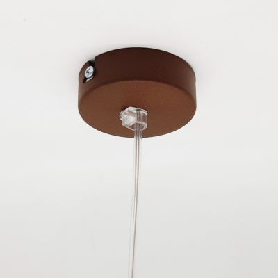 LUMICOM - PIUMA Suspension, 1X E27, max 42W, métal, marron corten/blanc, D.60cm